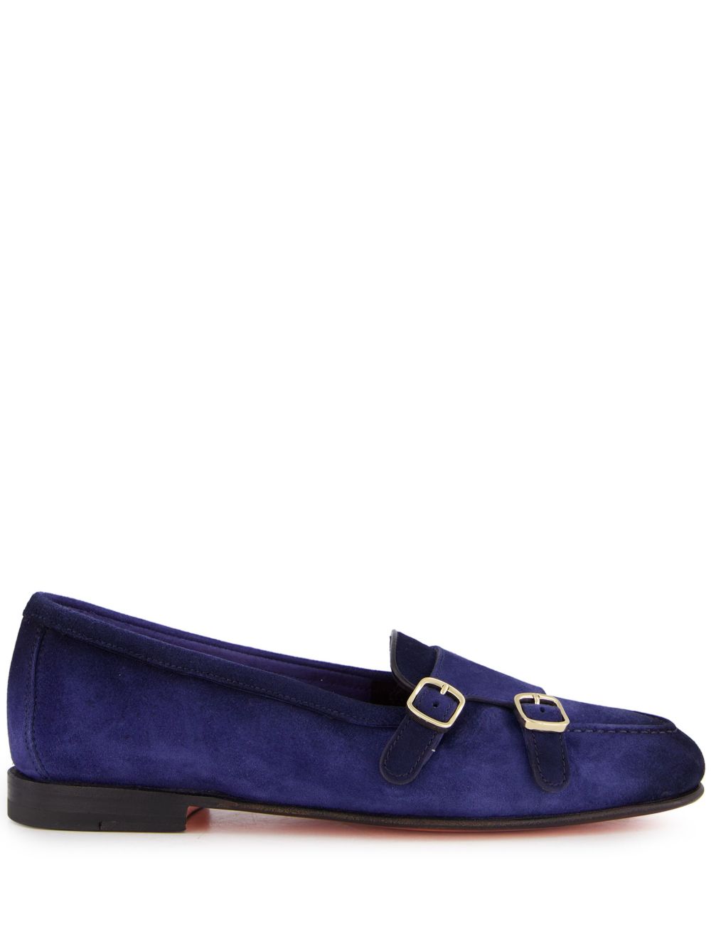 Santoni 双扣环莫卡辛鞋 - 蓝色