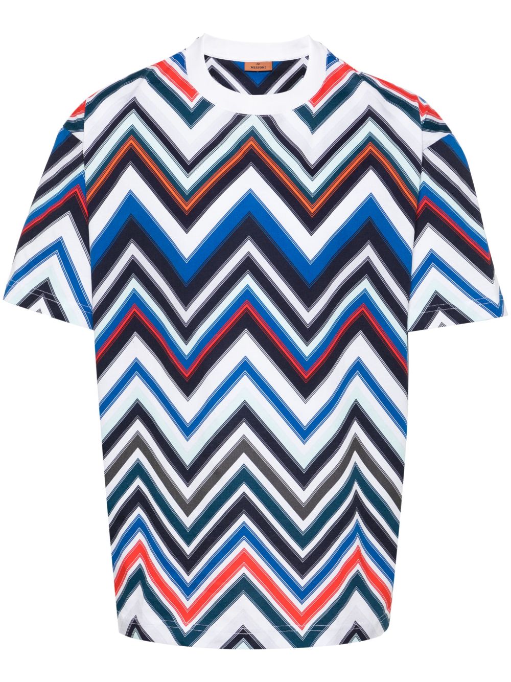 Missoni Z字形图案印花棉T恤 - 蓝色