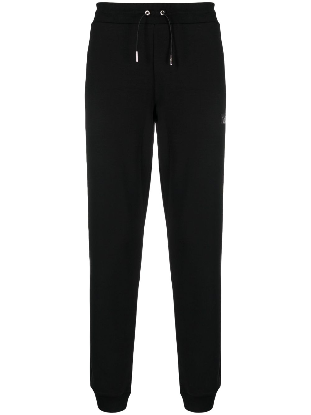 Ea7 Emporio Armani 标贴抽绳运动裤 - 黑色