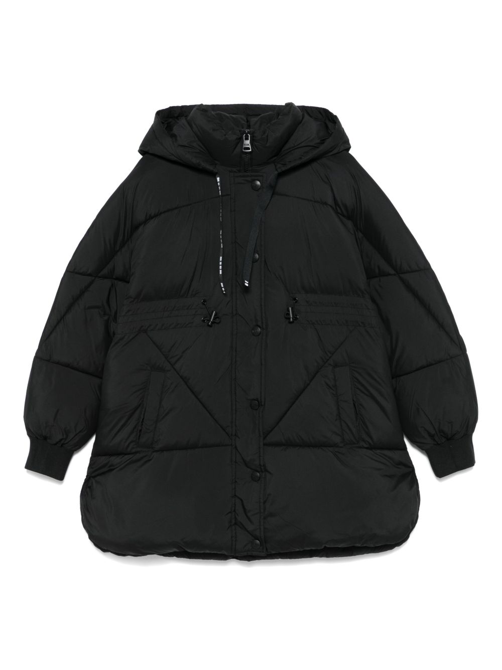 MSGM Kids 绗缝蓬松夹克 - 黑色