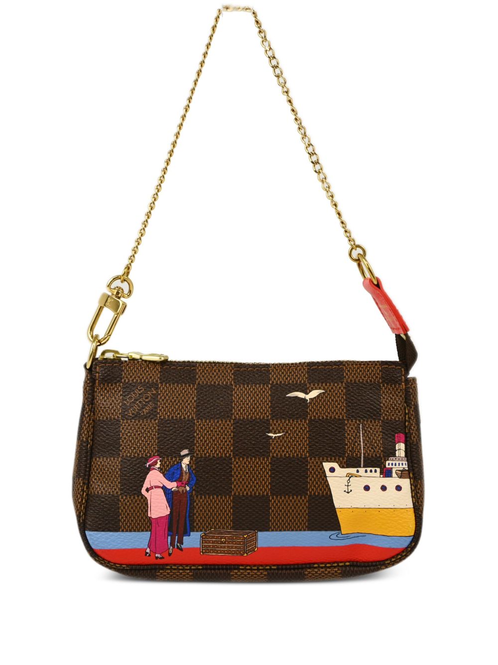 Louis Vuitton Pre-Owned Damier-Ebène 迷你小袋（2016年典藏款） - 褐色
