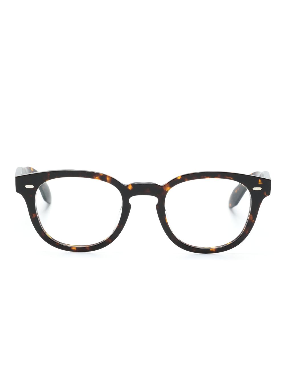 Oliver Peoples N.01 方形镜框眼镜 - 褐色