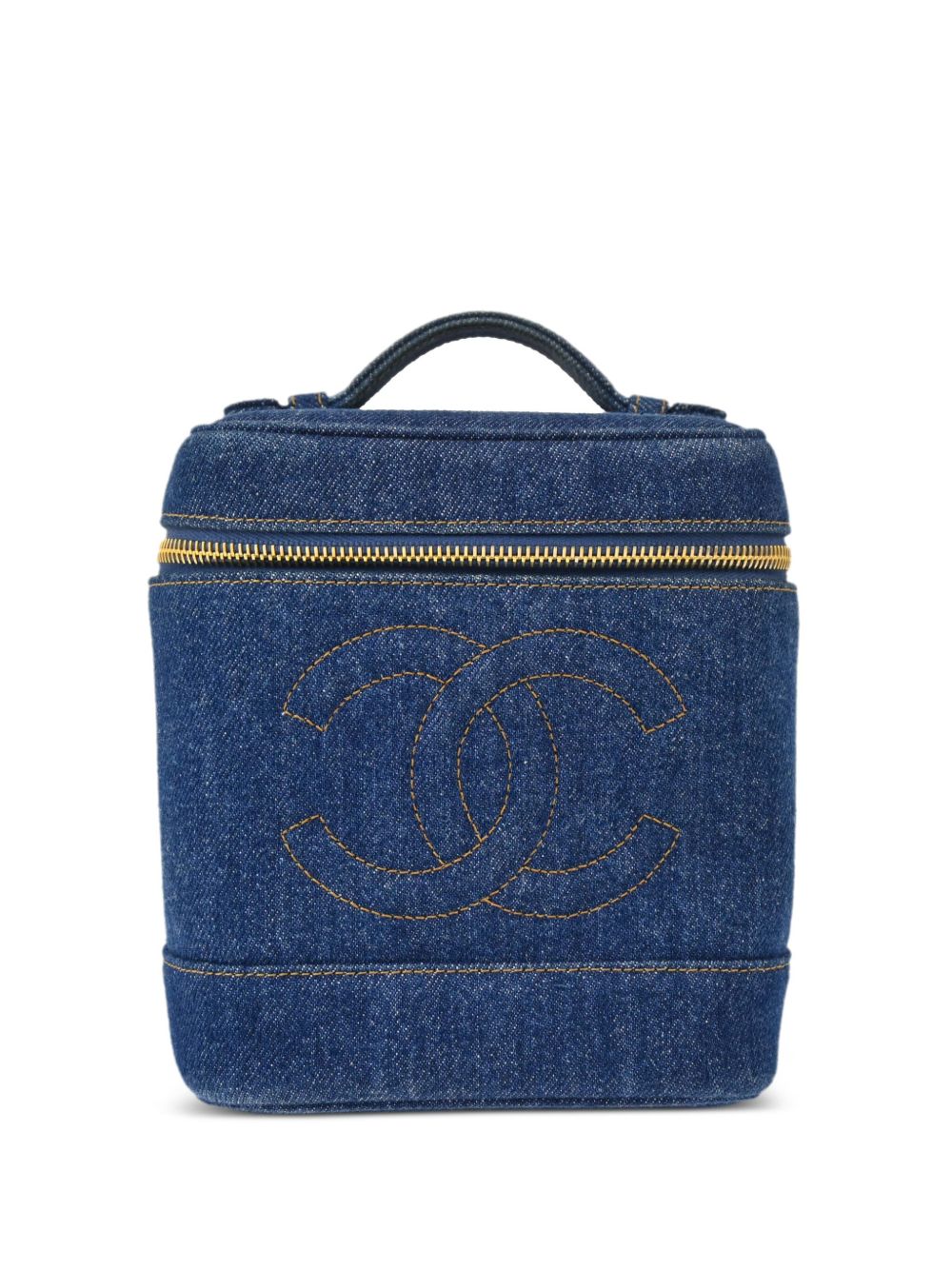 CHANEL Pre-Owned Timeless Vanity 手提包（1997年典藏款） - 蓝色