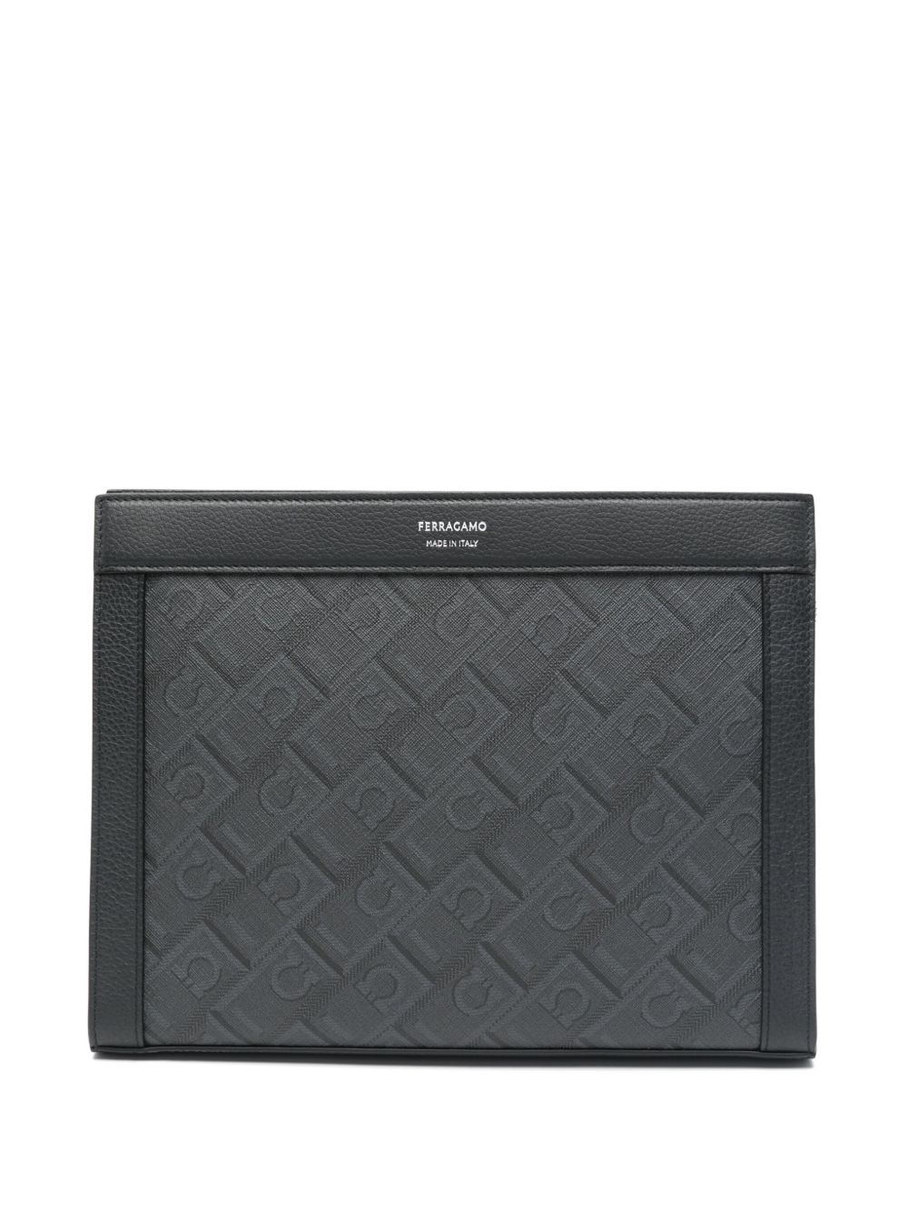 Ferragamo 经典logo手拿包 - 灰色