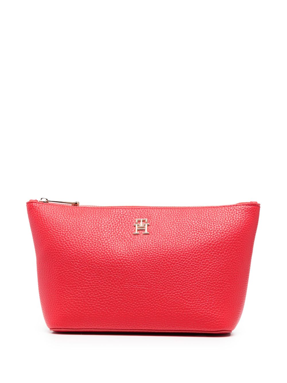 Tommy Hilfiger 经典logo标牌化妆包 - 红色