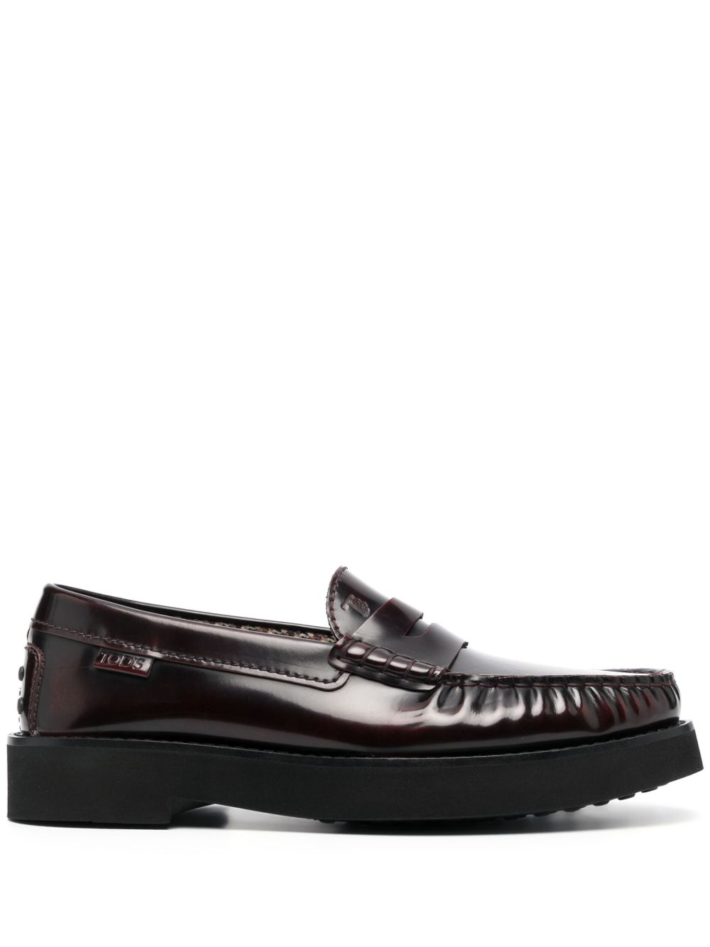 Tod's 经典皮质乐福鞋 - 红色