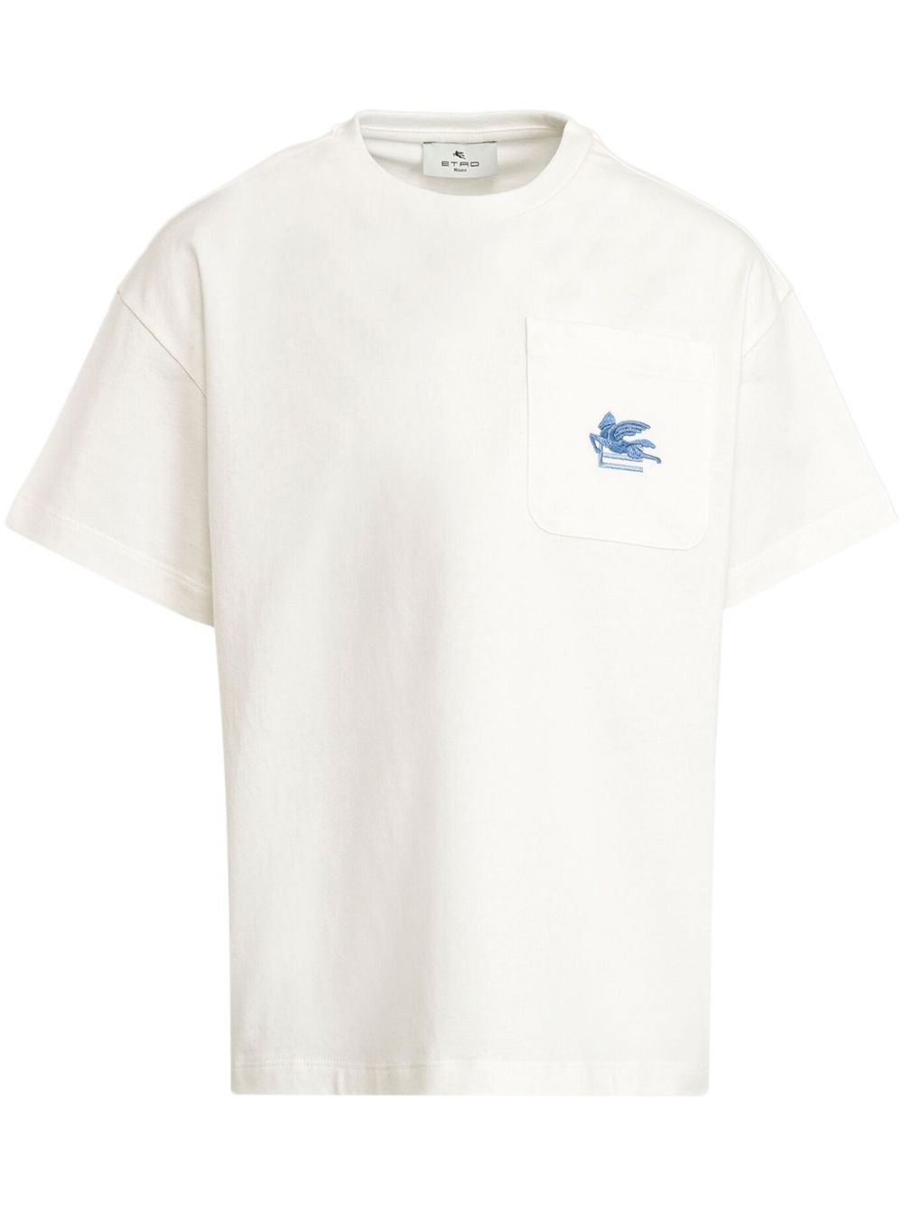 ETRO KIDS Pegaso 刺绣T恤 - 白色