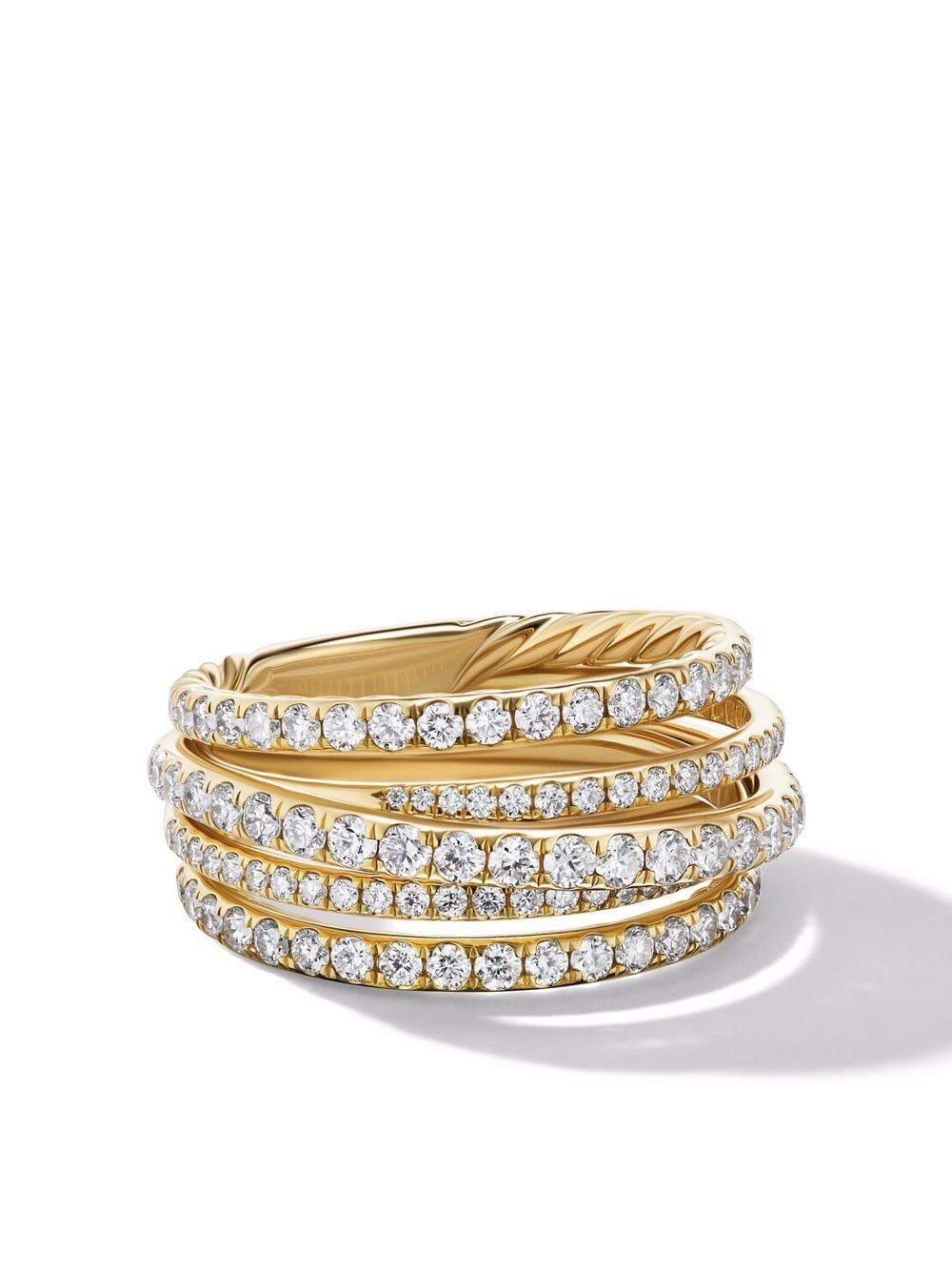 David Yurman 18K黄金 Crossover 钻石戒指 - 金色