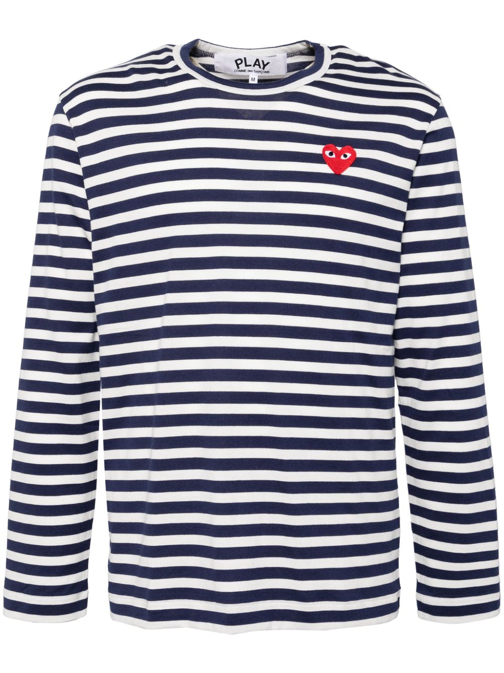 Comme Des Garçons Play 条纹T恤 - 蓝色