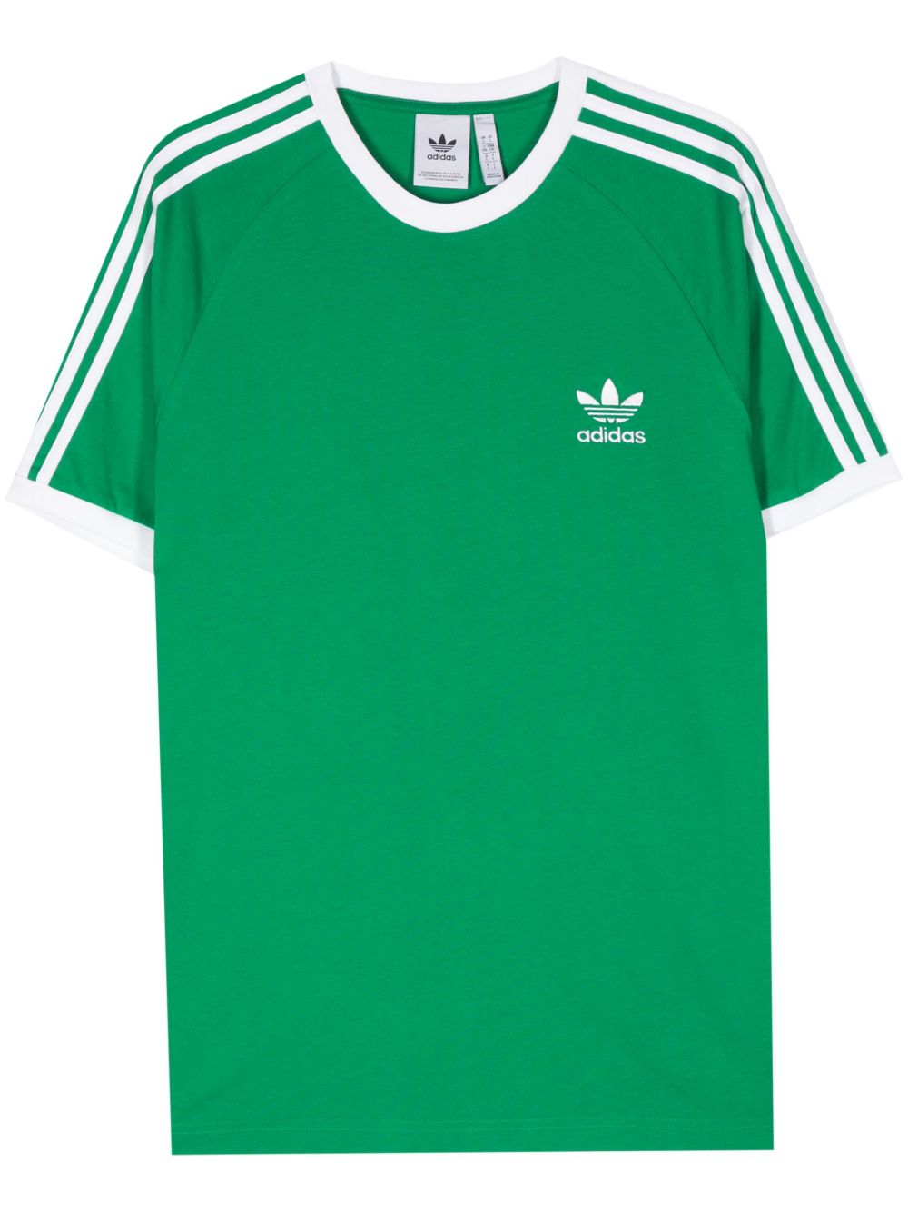 adidas logo压纹棉T恤 - 绿色