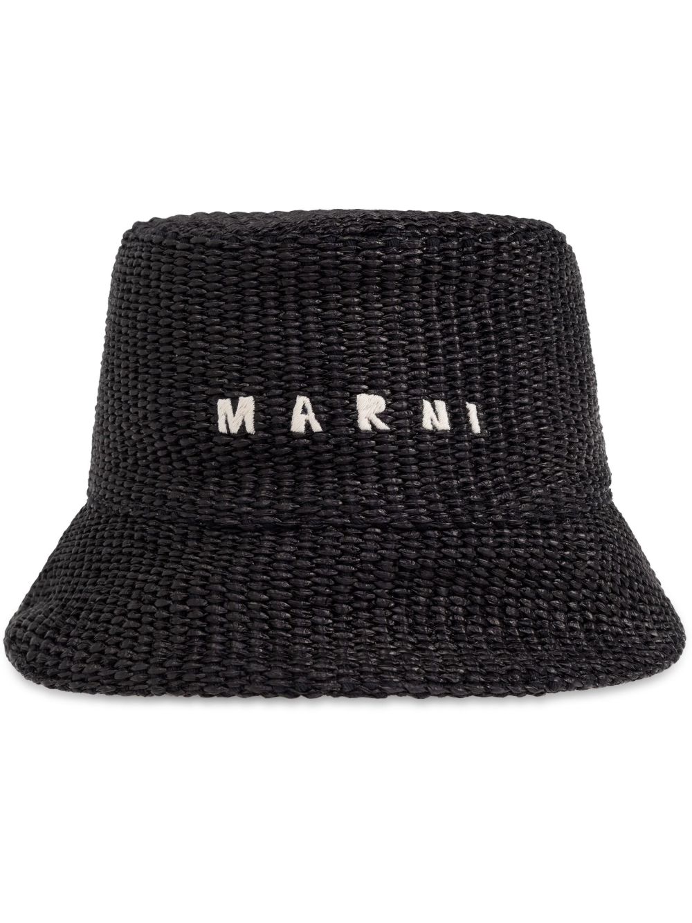 Marni logo刺绣渔夫帽 - 黑色