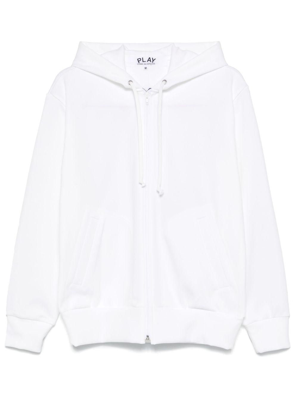 Comme Des Garçons Play 标志性心形贴花连帽衫 - 白色