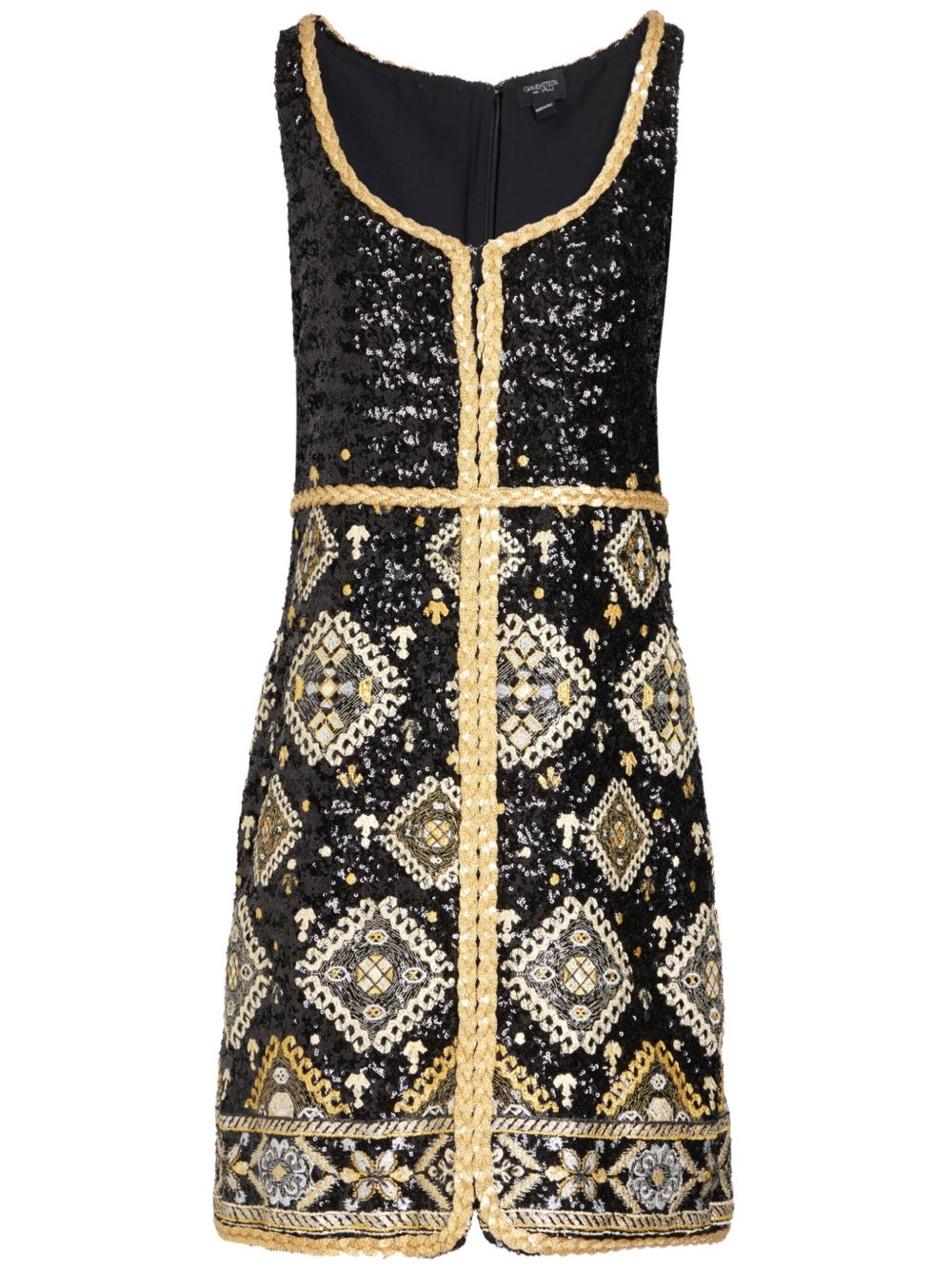 Giambattista Valli Tapisserie 印花亮片迷你连衣裙 - 黑色