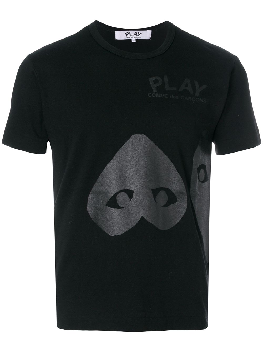 Comme Des Garçons Play 爱心印花T恤 - 黑色