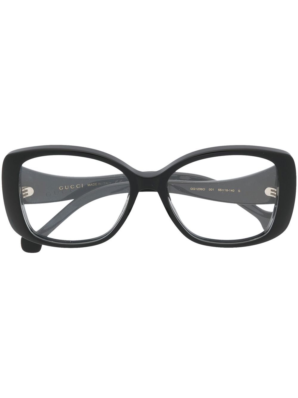 Gucci Eyewear Oversize 方框眼镜 - 黑色
