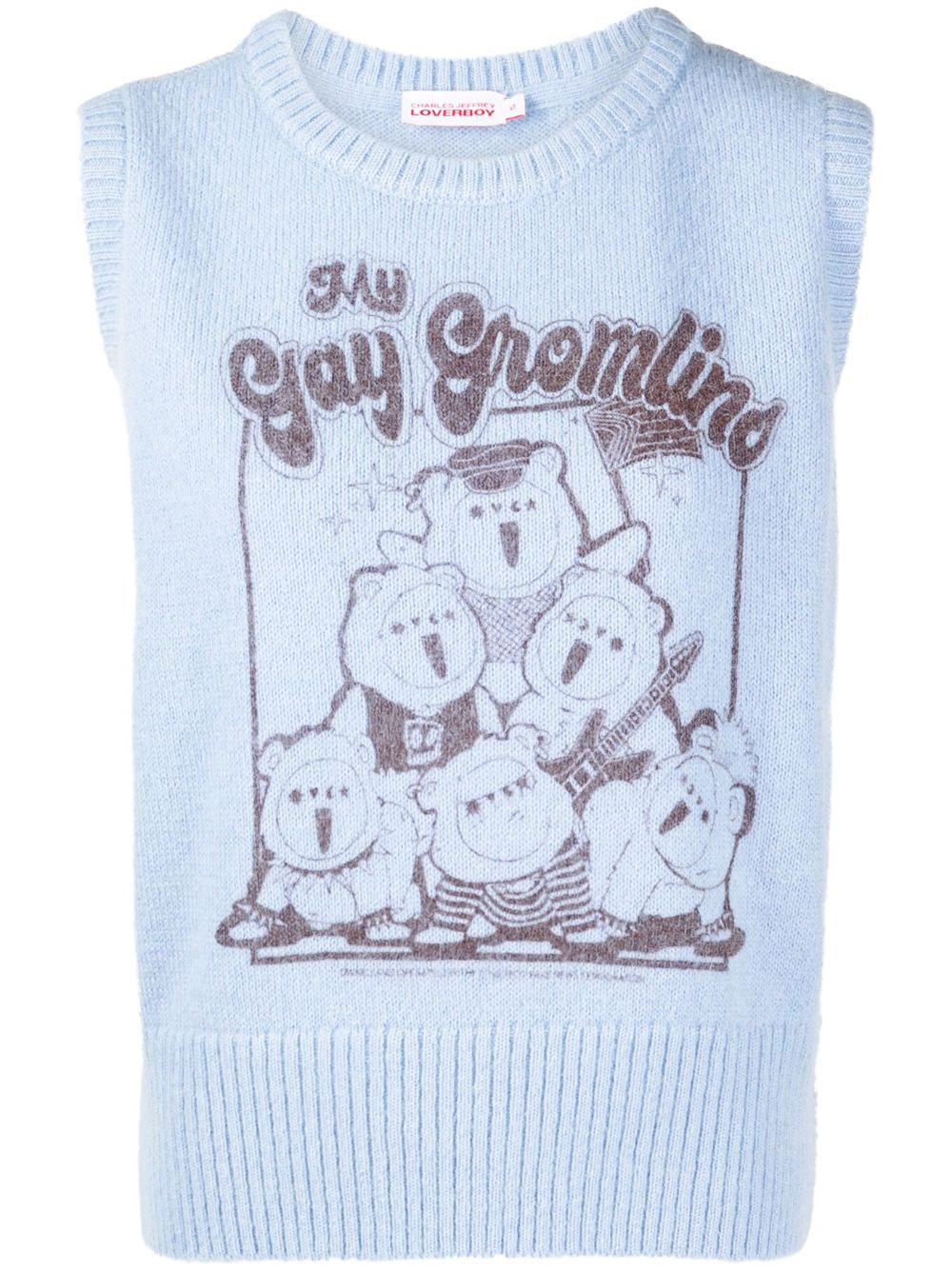 Charles Jeffrey Loverboy Cute Gromlin 针织背心 - 蓝色