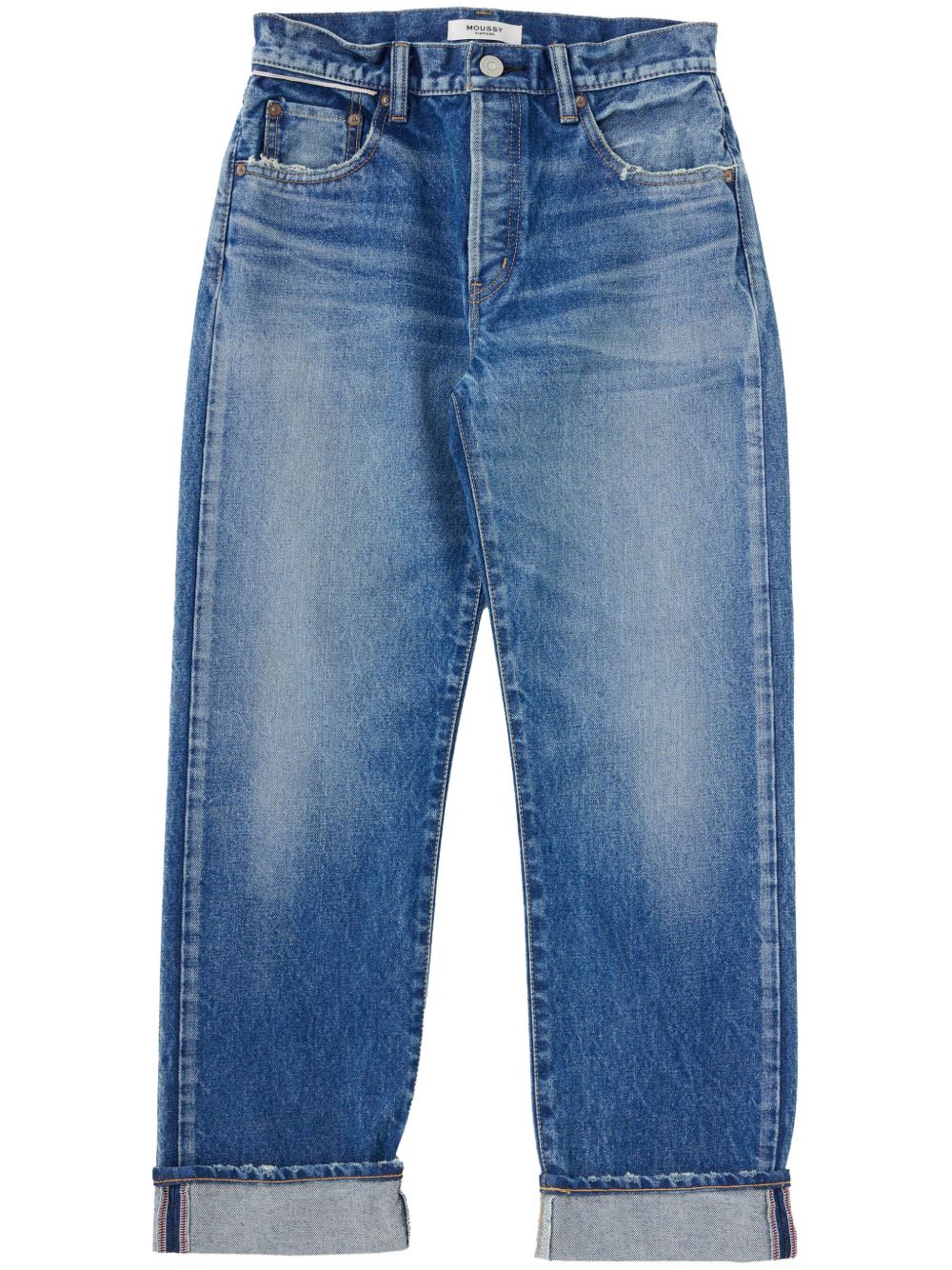 Moussy Vintage Foxwood 直筒牛仔裤 - 蓝色