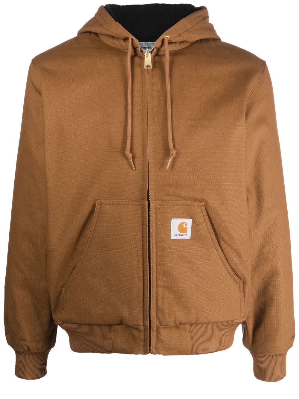 Carhartt WIP 标贴棉连帽夹克 - 褐色