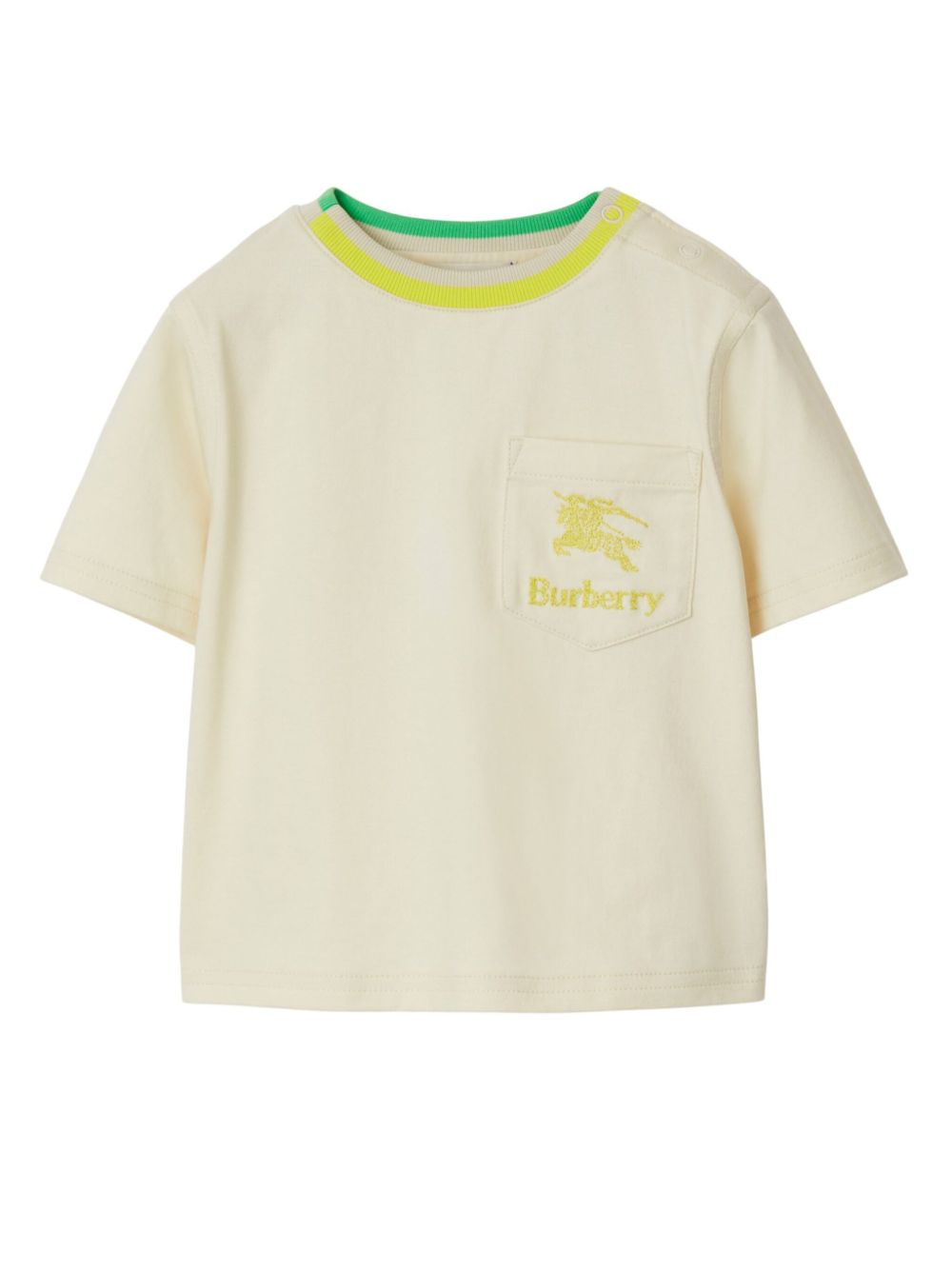 Burberry Kids EKD 刺绣棉T恤 - 中性色