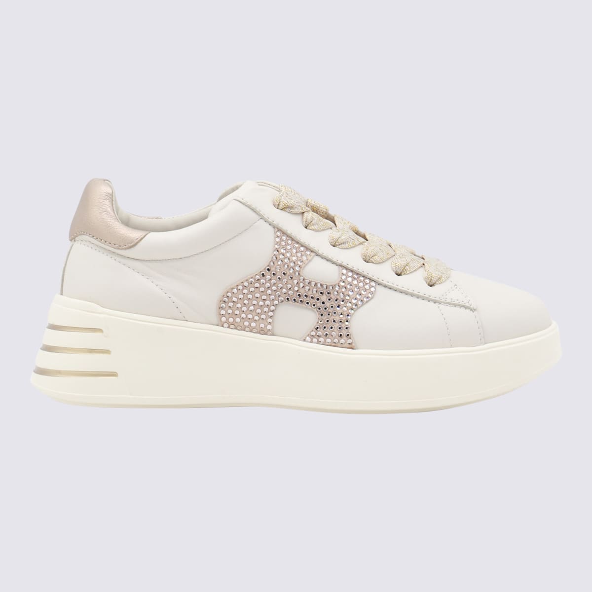 Hogan White Leather Sneakers
