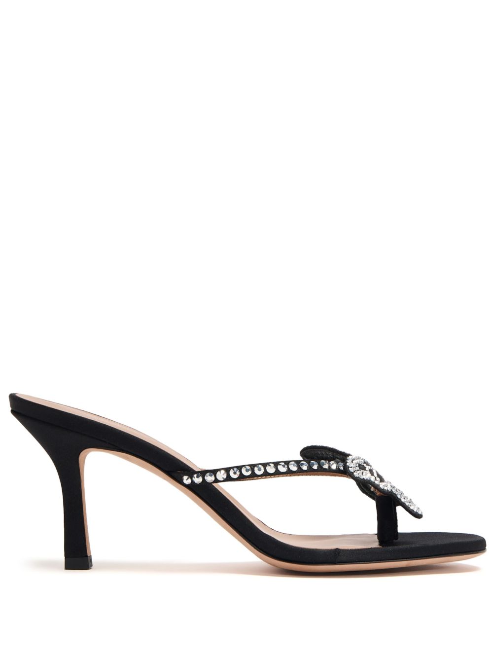 Blumarine Butterfly 高跟穆勒鞋（7.5厘米） - 黑色