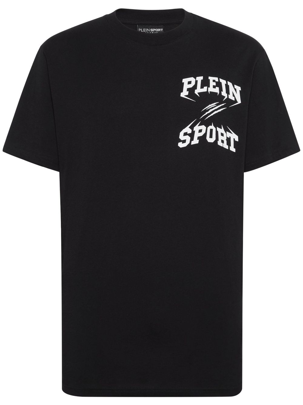 Plein Sport logo印花圆领T恤 - 黑色