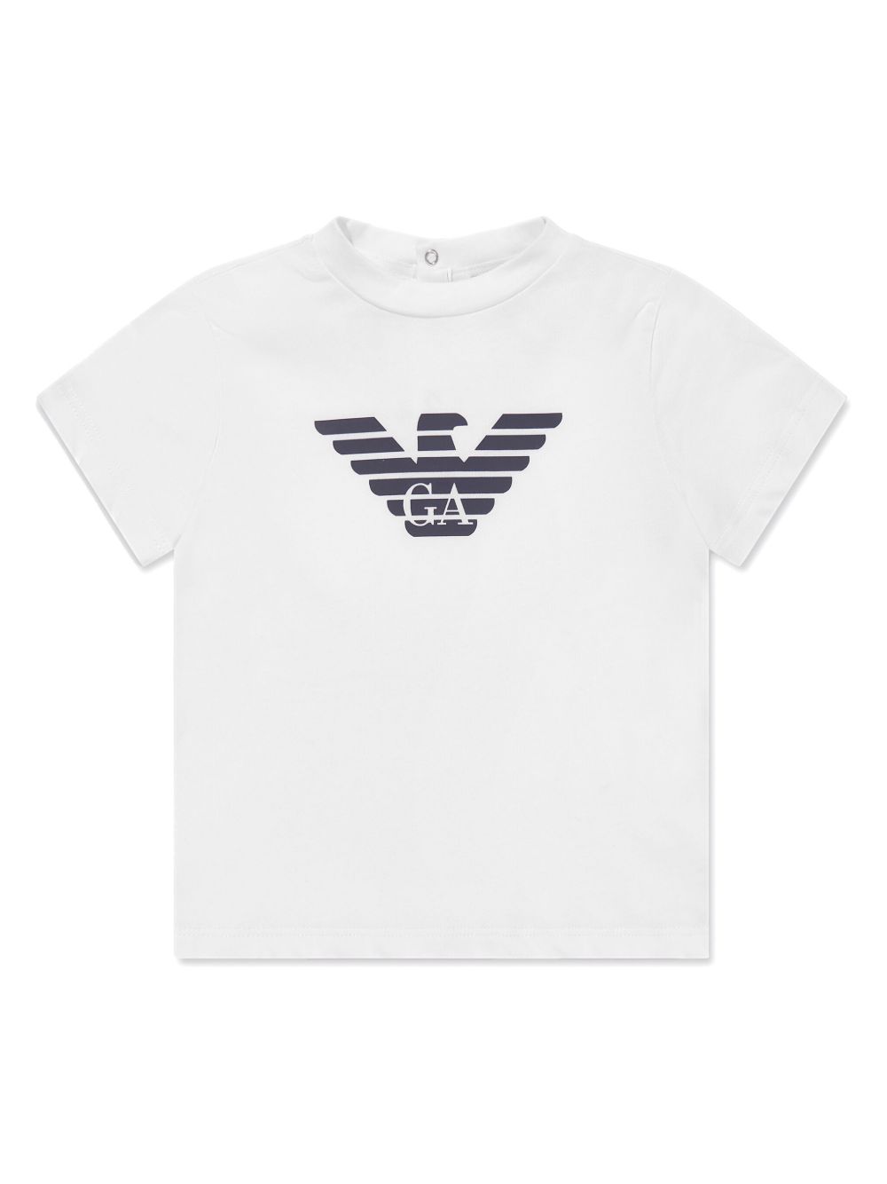 Emporio Armani Kids 棉T恤 - 白色