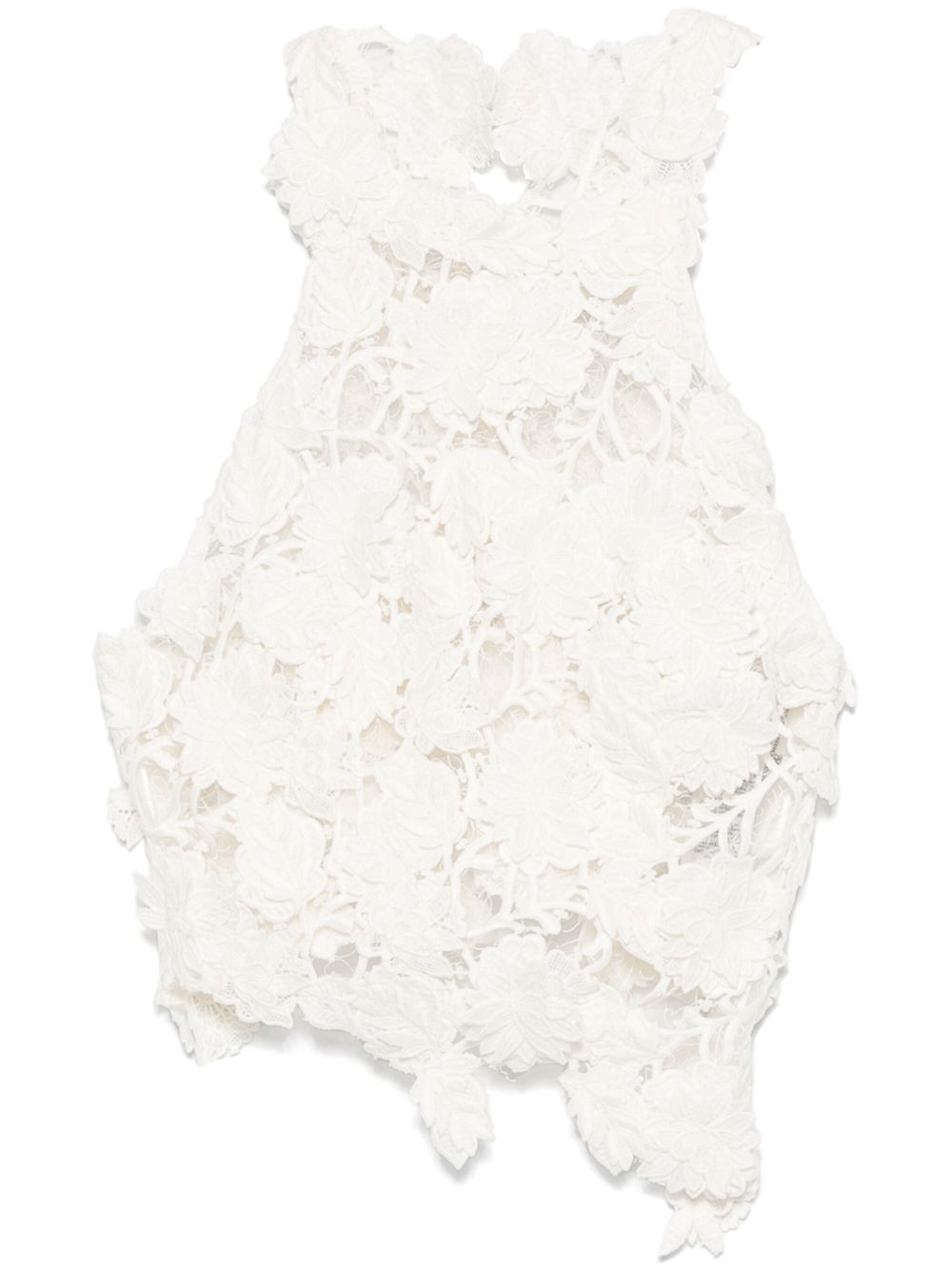 Ermanno Scervino 花卉蕾丝上衣 - 白色
