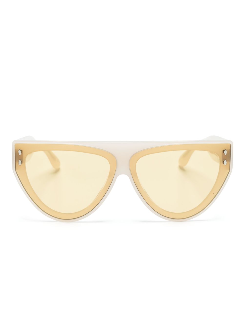 Isabel Marant Eyewear 几何形镜框太阳眼镜 - 中性色
