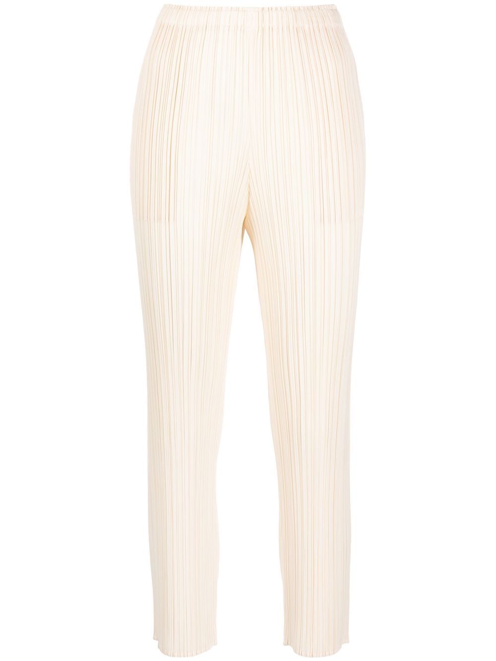 Pleats Please Issey Miyake 褶饰露踝裤 - 中性色