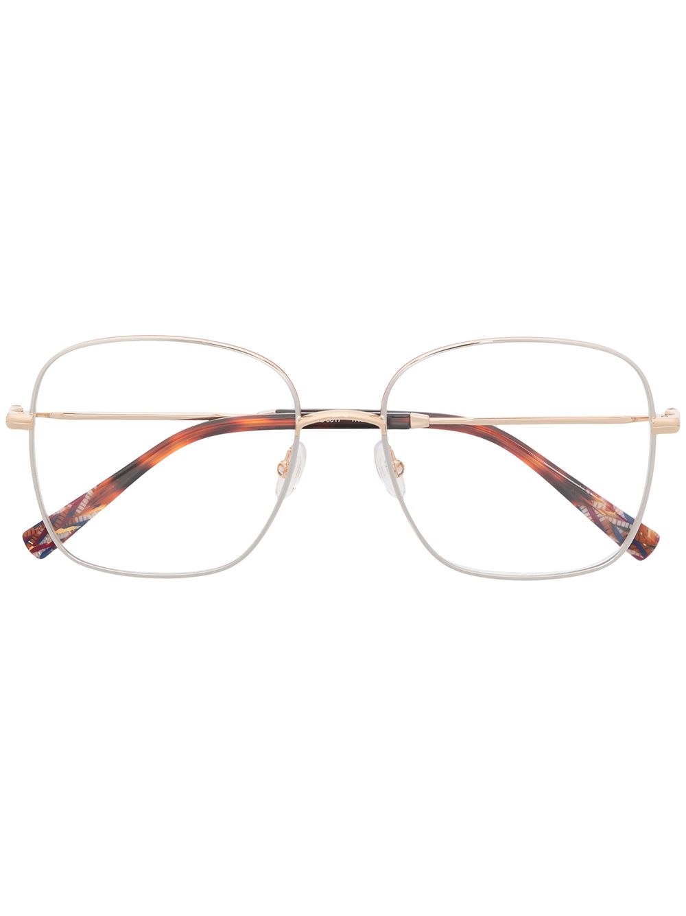 MISSONI EYEWEAR 超大方框眼镜 - 金色