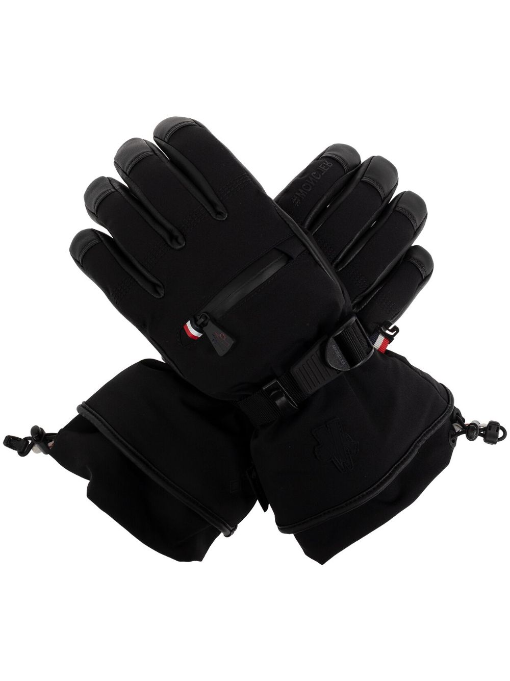 Moncler Grenoble 衬垫手套 - 黑色