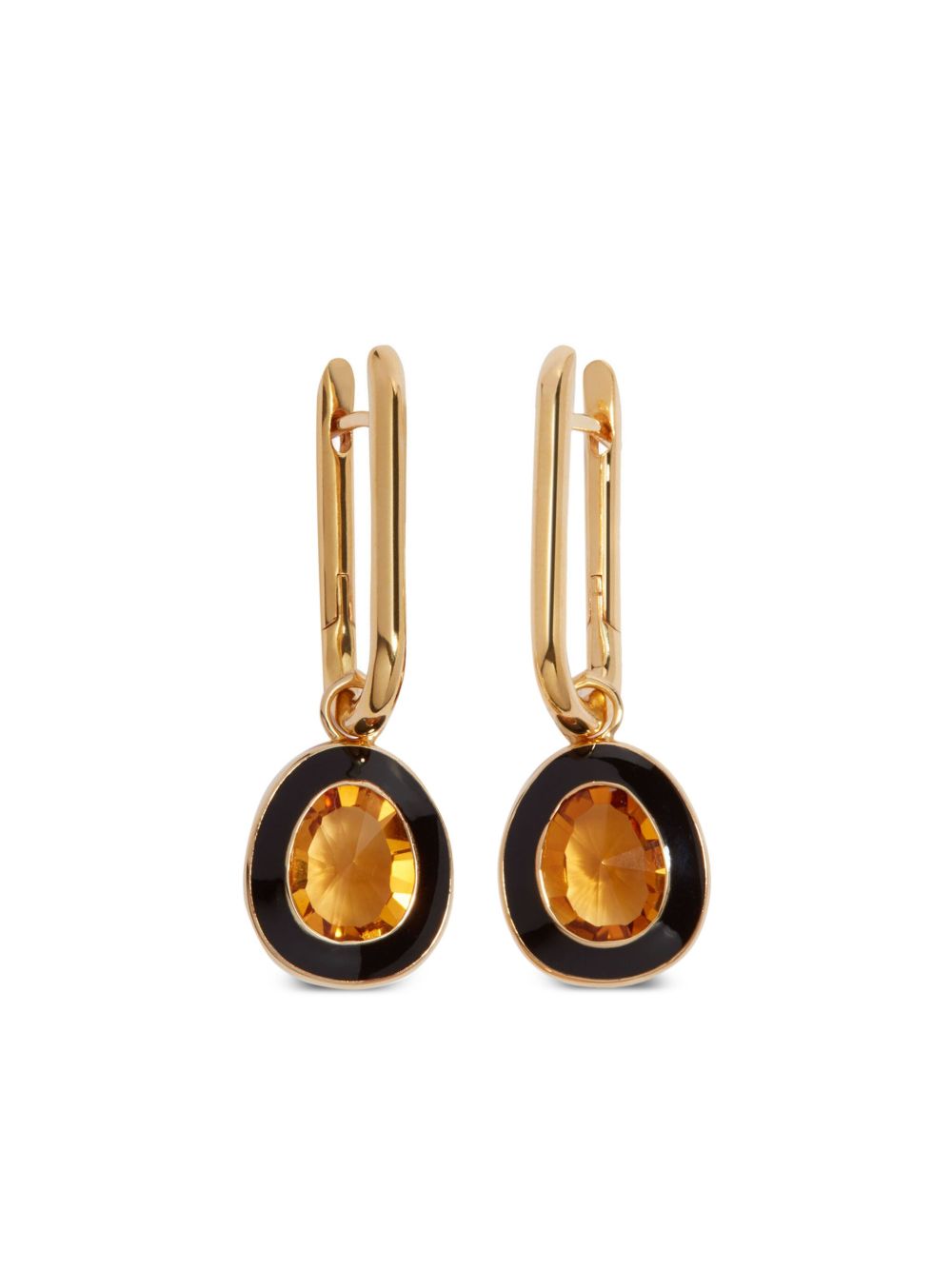 Annoushka 14K黄金 Knuckle 黃晶圈形耳环 - 黄色