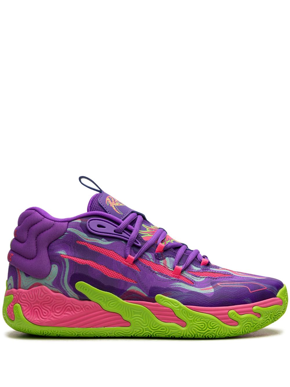 PUMA MB.03 Toxic Purple Glimmer/Green Gecko 运动鞋 - 紫色