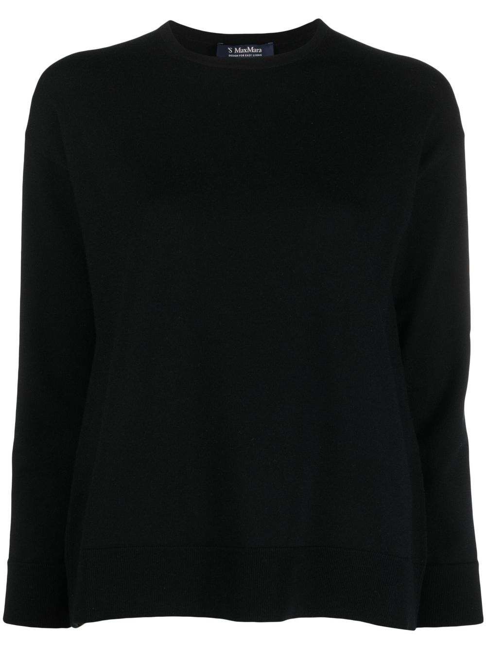 'S Max Mara 长袖针织毛衣 - 黑色