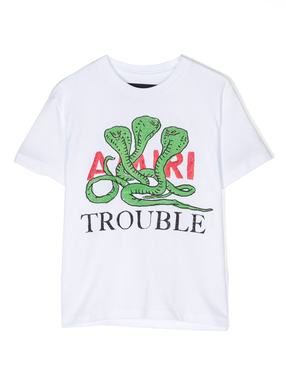 AMIRI KIDS Trouble 印花T恤 - 白色
