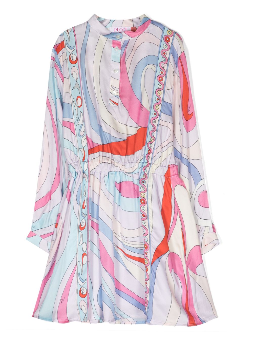 PUCCI Junior Iride 印花棉连衣裙 - 紫色