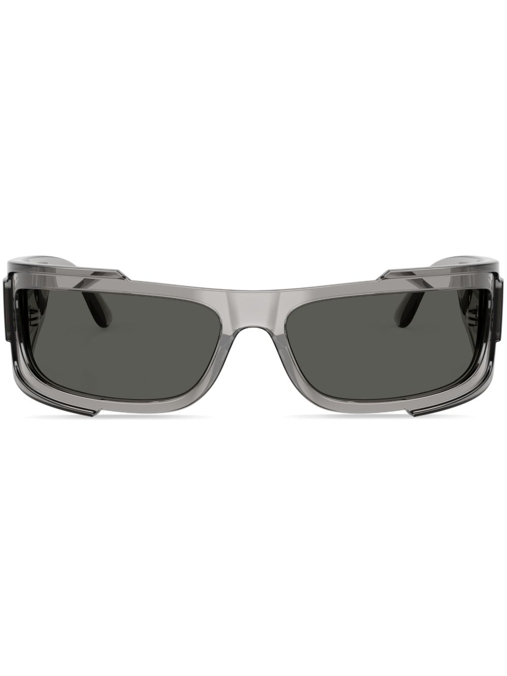 Versace Eyewear 环绕式镜框太阳眼镜 - 灰色