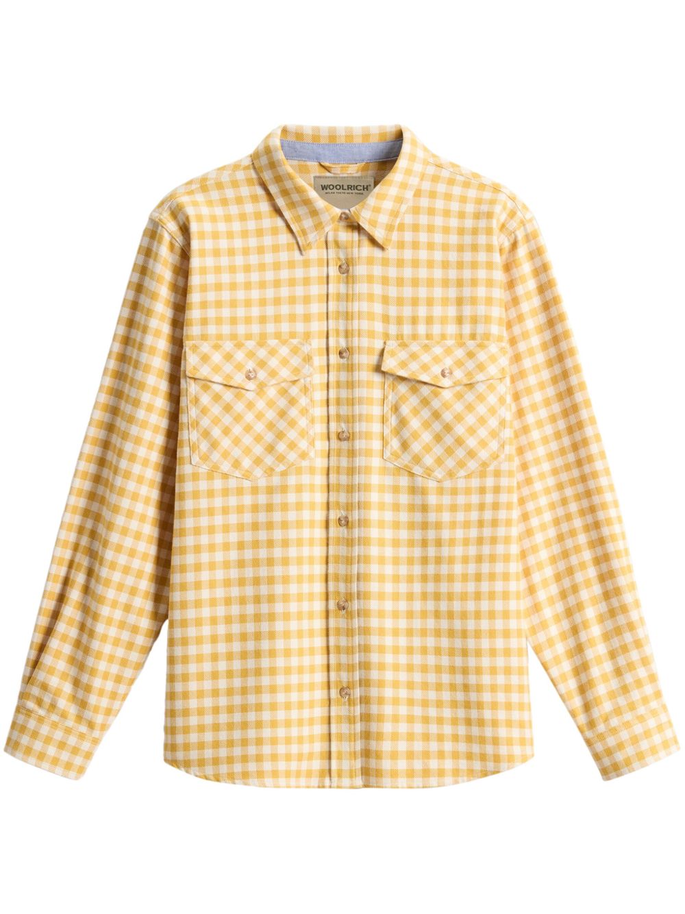 Woolrich 格纹图案法兰绒衬衫 - 黄色
