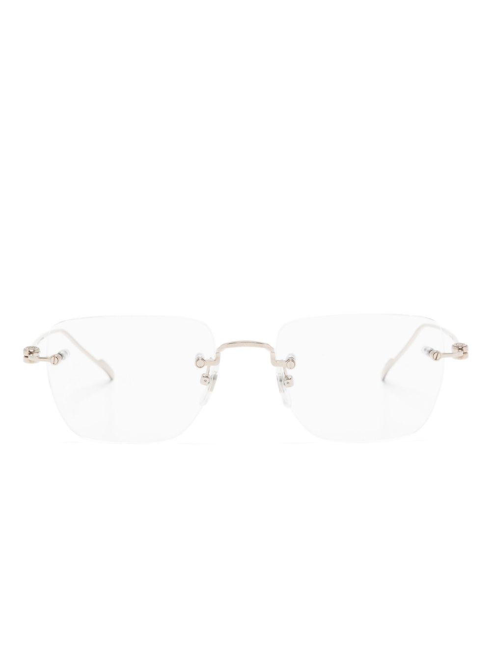 Cartier Eyewear 雕刻logo无框眼镜 - 银色