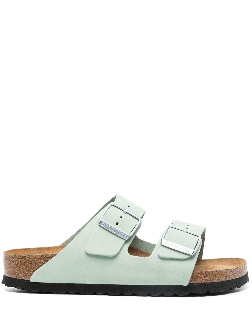 Birkenstock Arizona 搭扣低跟拖鞋 - 绿色