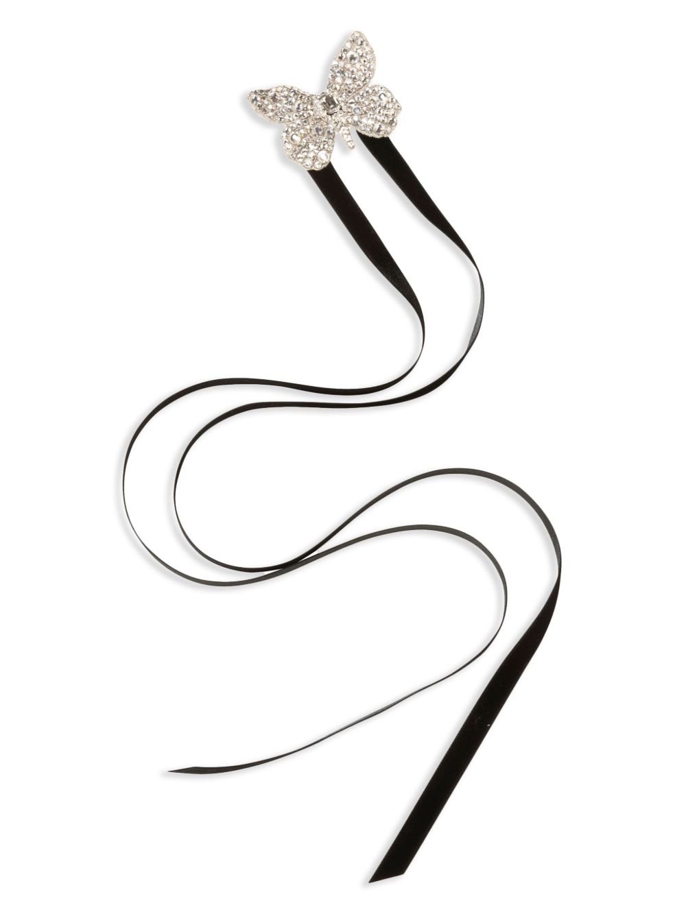 Jennifer Behr Avry Ribbon Tie 项圈 - 银色