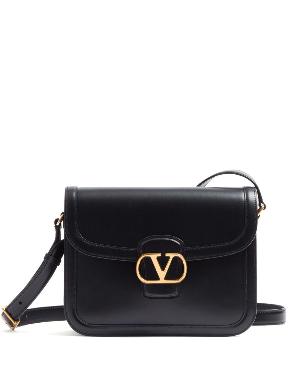 Valentino Garavani 9to5 皮质单肩包 - 黑色
