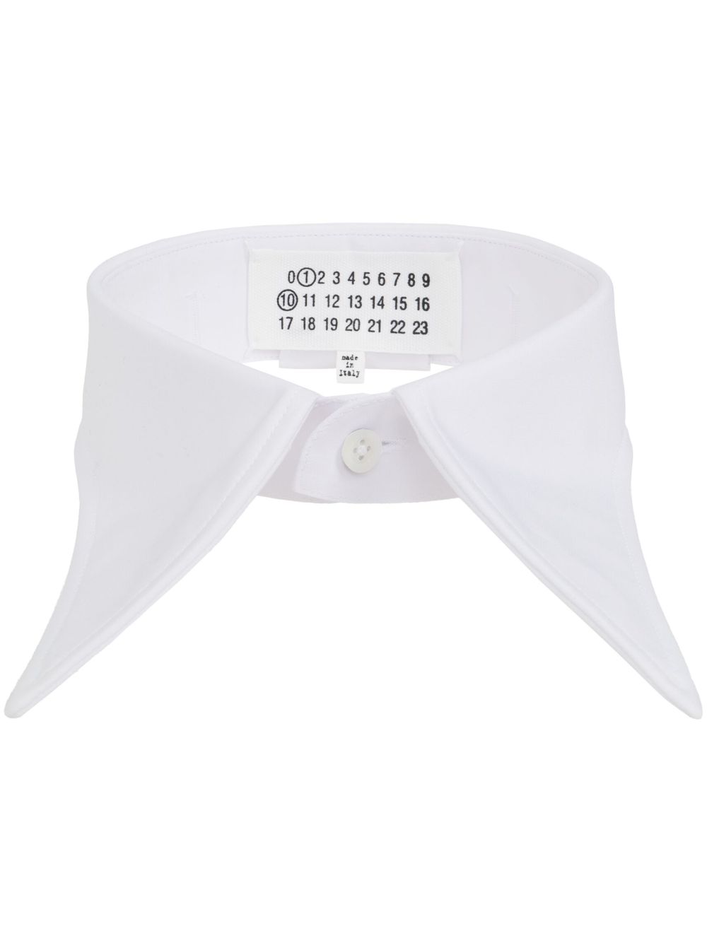 Maison Margiela 尖头棉质衣领 - 白色