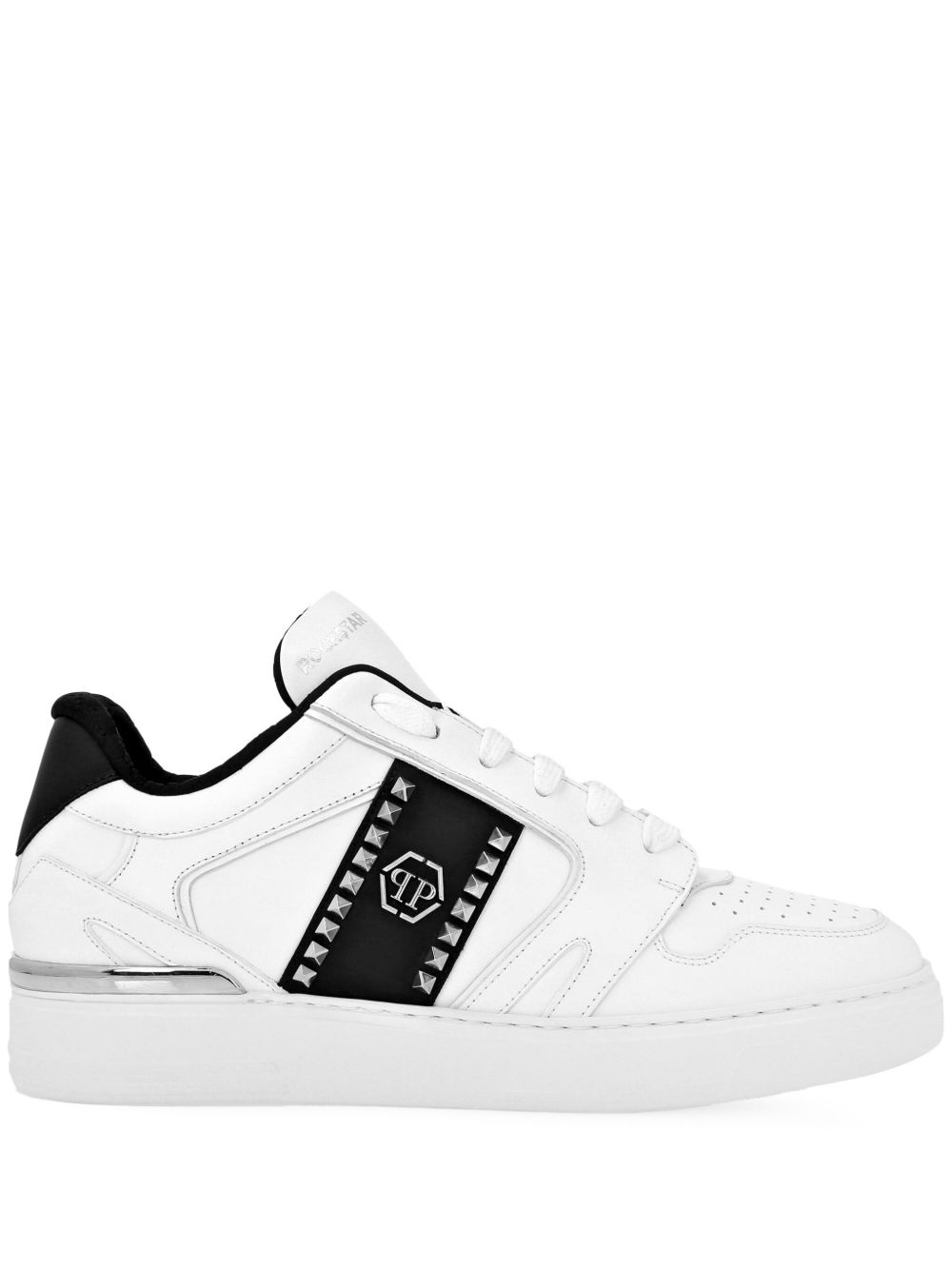 Philipp Plein 低帮皮质运动鞋 - 白色