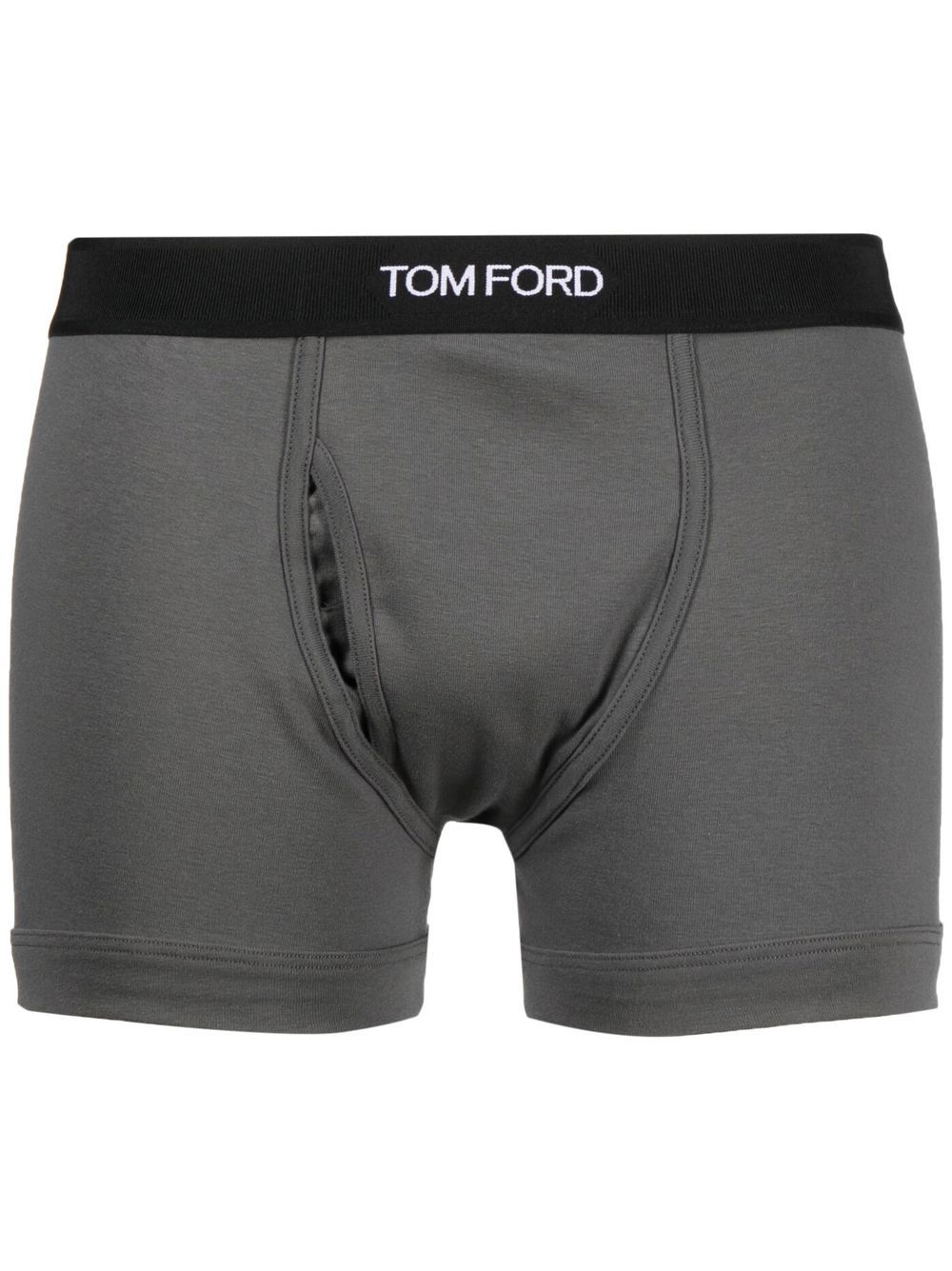 TOM FORD logo裤腰四角裤 - 灰色