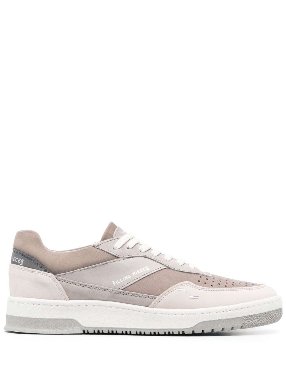Filling Pieces logo印花绒面皮运动鞋 - 中性色