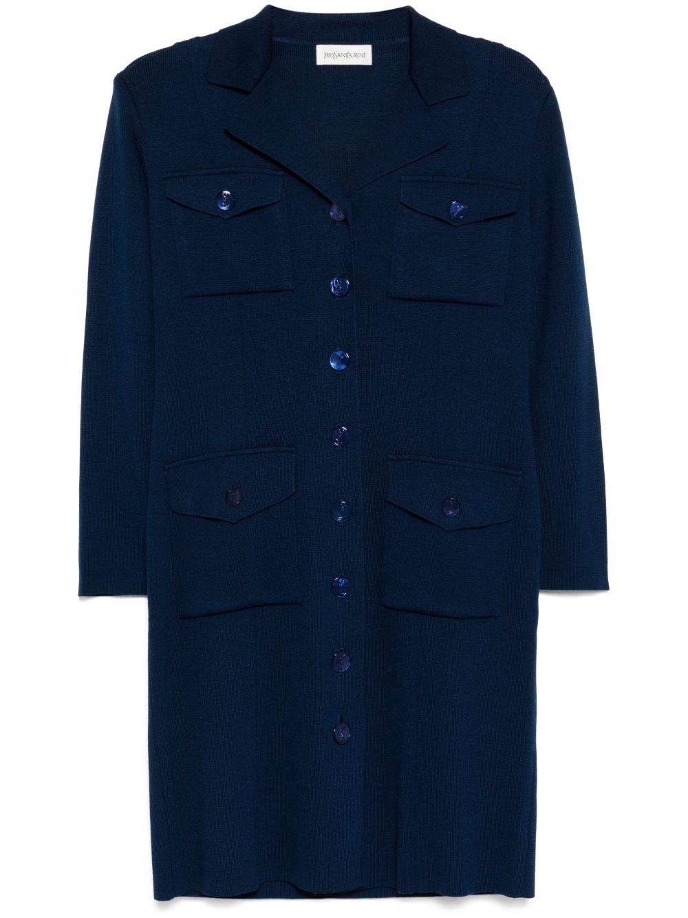 Saint Laurent Pre-Owned 针织外套（1990-2000年代典藏款） - 蓝色