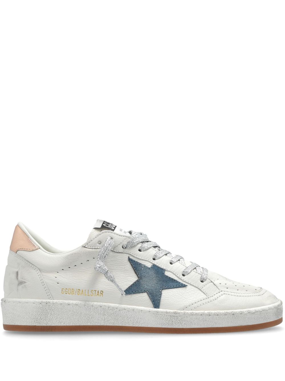 Golden Goose Ball Star 仿旧皮质运动鞋 - 白色