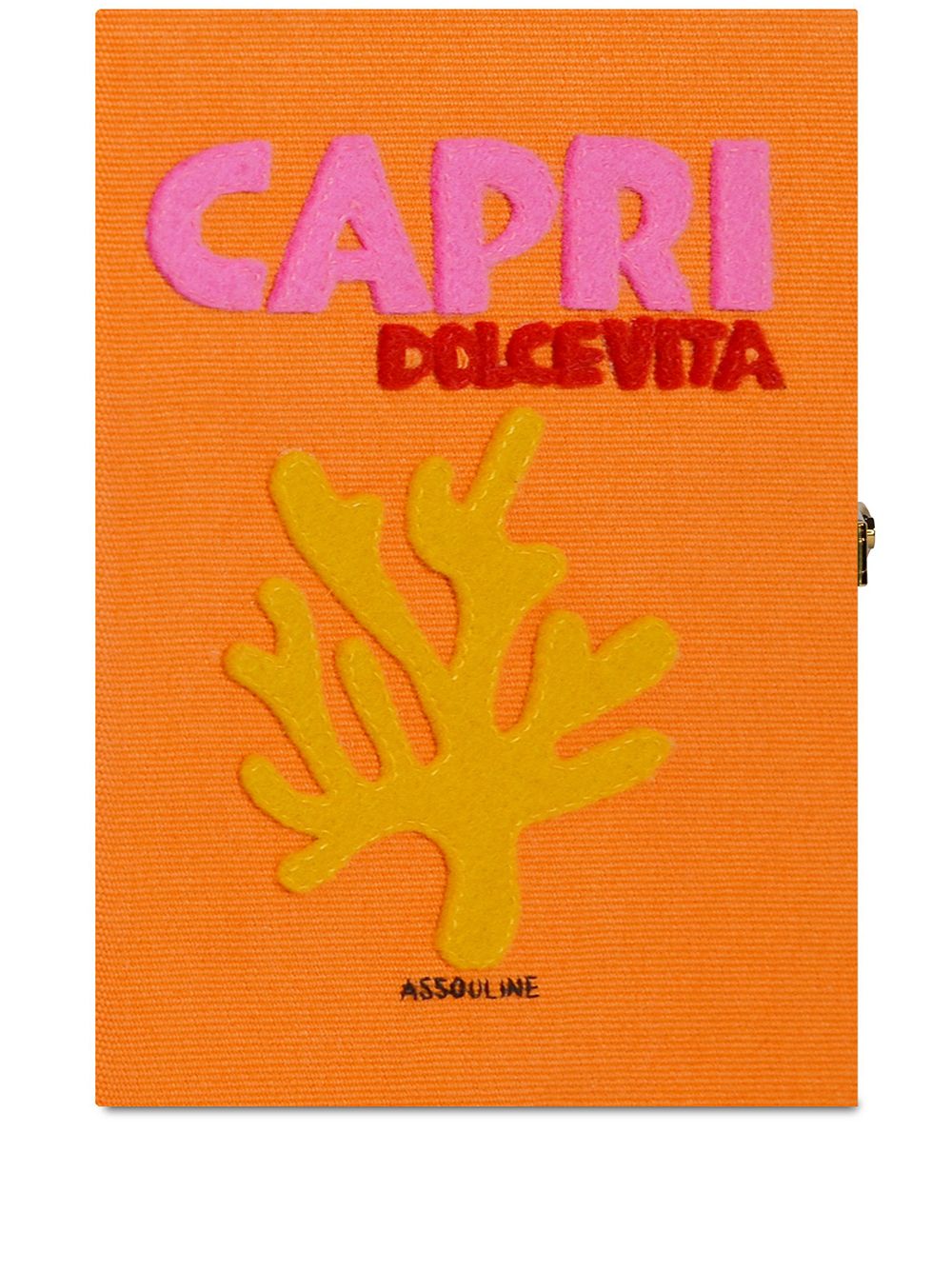 Assouline Capri 书造型手拿包 - 橘色